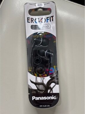 Panasonic RP-HJE125 Black In-Ear Stereo Earphones with Ergonomic Fit
